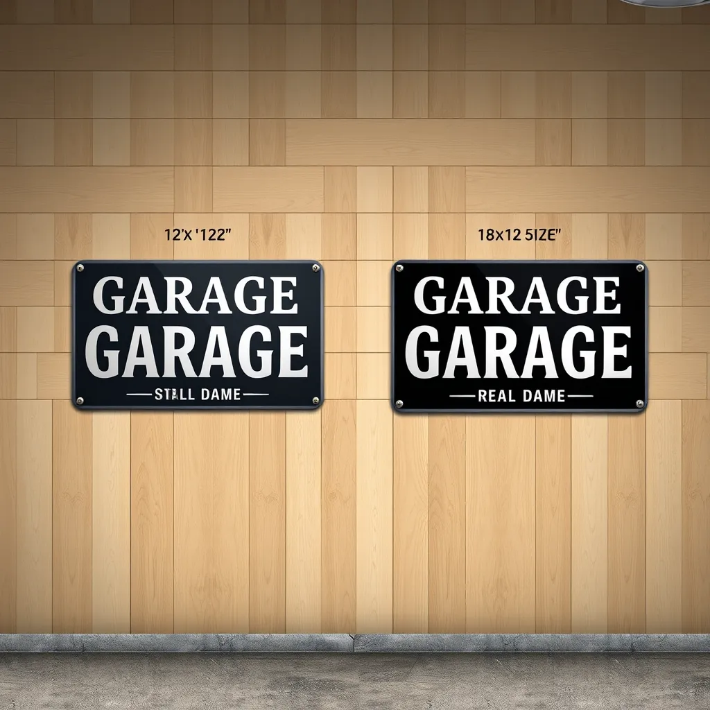 Metal car garage sign with custom name and year - Image 9